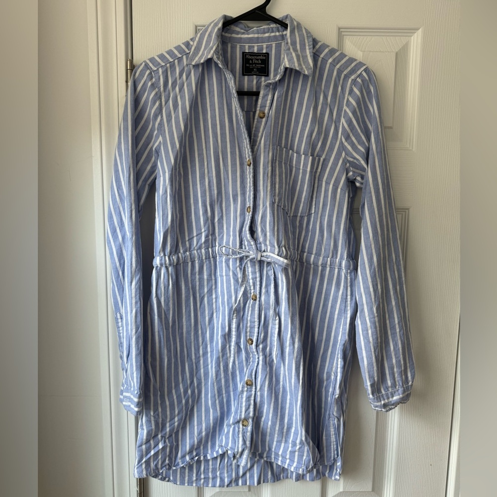 Abercrombie Striped Shirt-Dress - Size XS